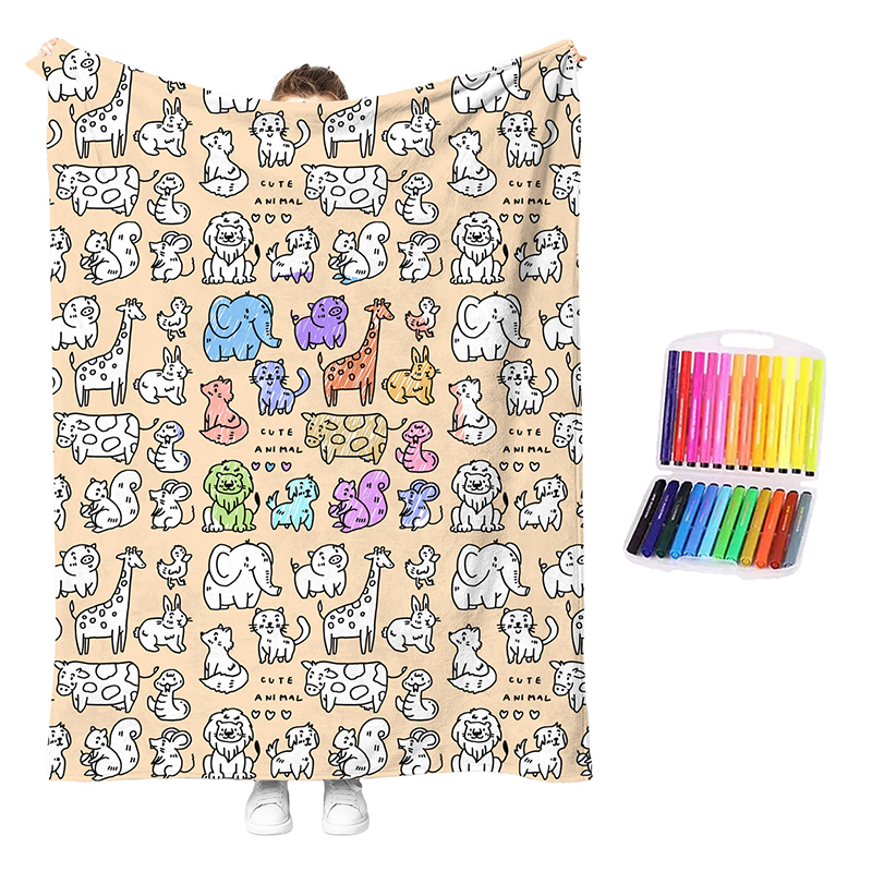 🔥ULTIMO GIORNO DI SALDI 50% DI SCONTO!!🎨✨Kit coperta da colorare creativa e accogliente