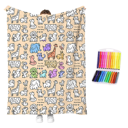 🔥ULTIMO GIORNO DI SALDI 50% DI SCONTO!!🎨✨Kit coperta da colorare creativa e accogliente