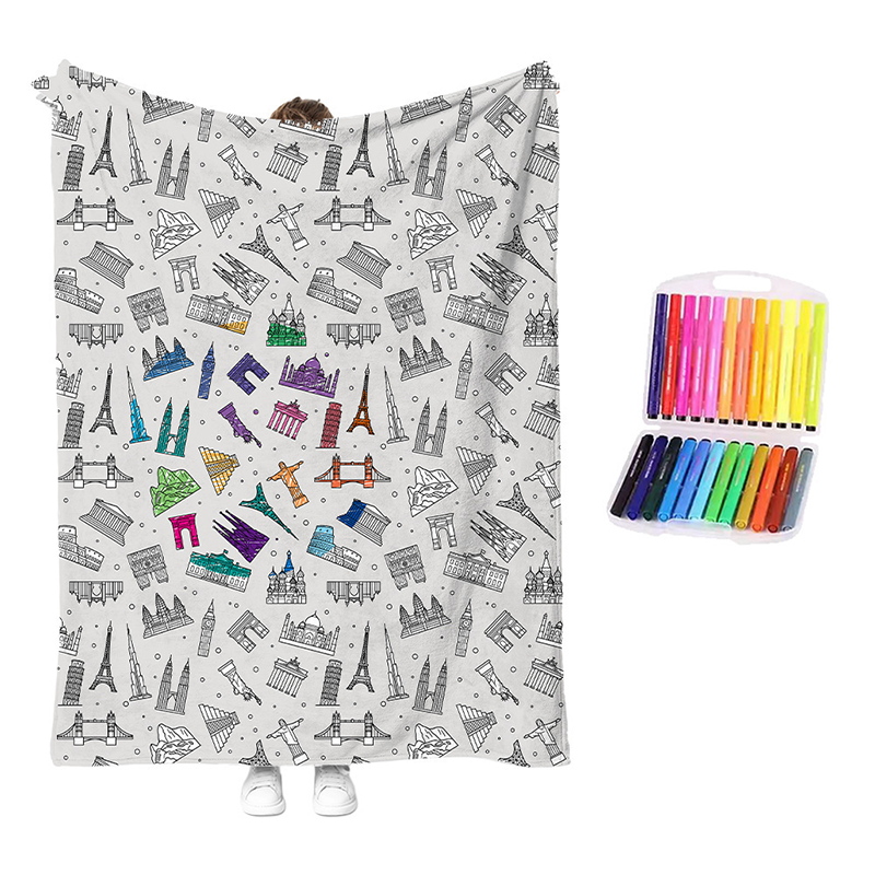 🔥ULTIMO GIORNO DI SALDI 50% DI SCONTO!!🎨✨Kit coperta da colorare creativa e accogliente