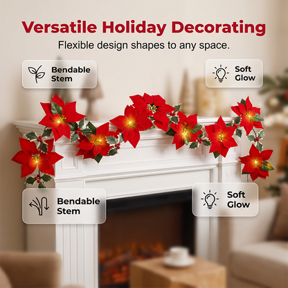 ✨ Ghirlanda Decorativa con Stelle Luminose – Calore Festivo Senza Presa a Muro! ❄️ 50% DI SCONTO! 🎄