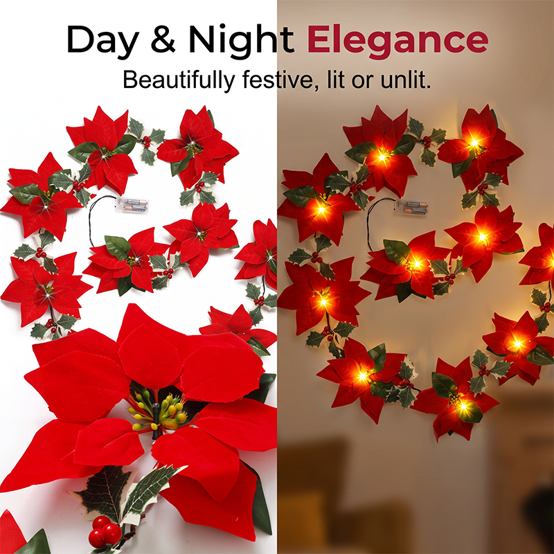 ✨ Ghirlanda Decorativa con Stelle Luminose – Calore Festivo Senza Presa a Muro! ❄️ 50% DI SCONTO! 🎄