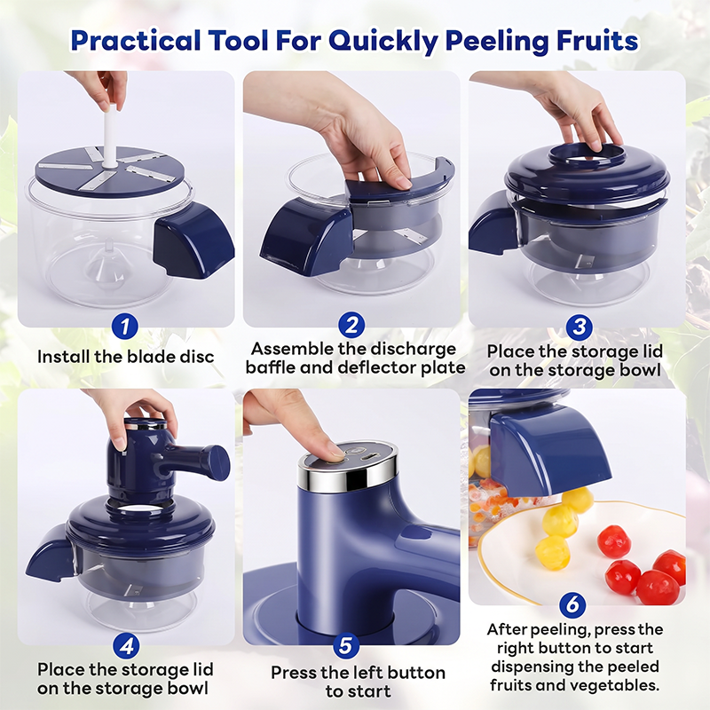 🔥Offerta imperdibile 64% DI SCONTO🔥 Pelapatate e frullatore elettrico 2 in 1, ricaricabile tramite USB, un solo tocco, pelatura in 10 secondi 🍎