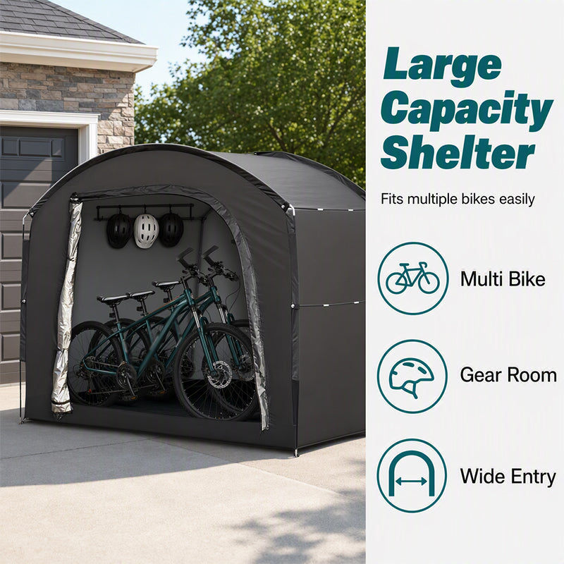 🚲 50% SCONTO! 🏕️ Tenda Rimessaggio Biciclette Portatile – Impermeabile, Spaziosa & Senza Attrezzi – Spazio Esterno Ottimale per Biciclette & Accessori 🔧