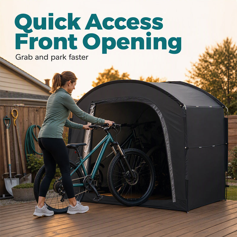 🚲 50% SCONTO! 🏕️ Tenda Rimessaggio Biciclette Portatile – Impermeabile, Spaziosa & Senza Attrezzi – Spazio Esterno Ottimale per Biciclette & Accessori 🔧