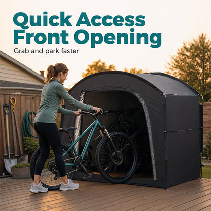 🚲 50% SCONTO! 🏕️ Tenda Rimessaggio Biciclette Portatile – Impermeabile, Spaziosa & Senza Attrezzi – Spazio Esterno Ottimale per Biciclette & Accessori 🔧