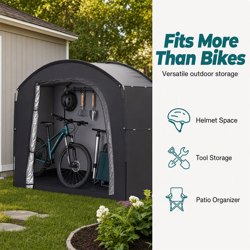 🚲 50% SCONTO! 🏕️ Tenda Rimessaggio Biciclette Portatile – Impermeabile, Spaziosa & Senza Attrezzi – Spazio Esterno Ottimale per Biciclette & Accessori 🔧