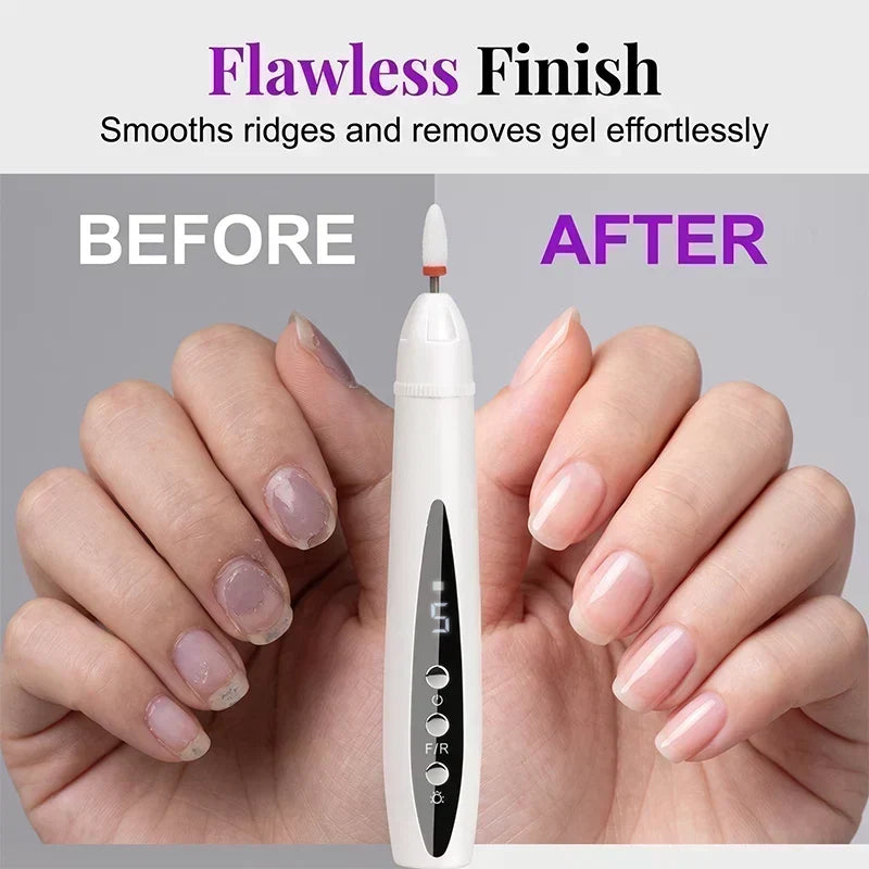 💅✨ Fresa per Unghie Elettrica 3 in 1 con Lampada UV – Portatile, Senza Fili, Per Manicure da Salone Professionale a Casa 💖🔋