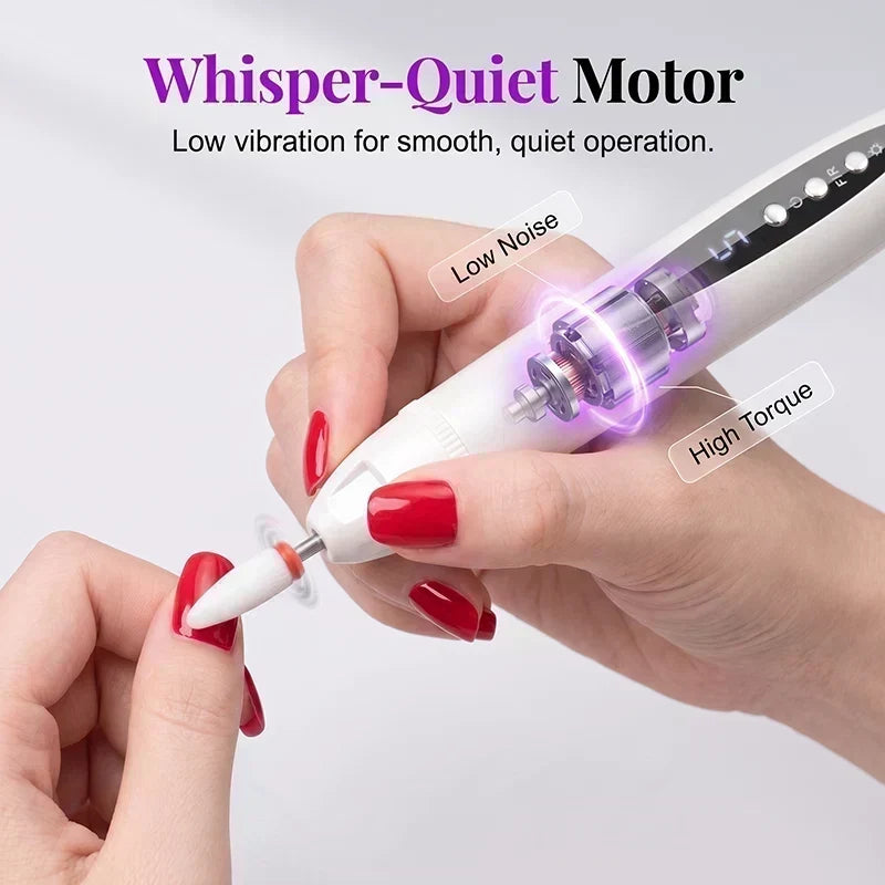 💅✨ Fresa per Unghie Elettrica 3 in 1 con Lampada UV – Portatile, Senza Fili, Per Manicure da Salone Professionale a Casa 💖🔋