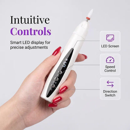 💅✨ Fresa per Unghie Elettrica 3 in 1 con Lampada UV – Portatile, Senza Fili, Per Manicure da Salone Professionale a Casa 💖🔋