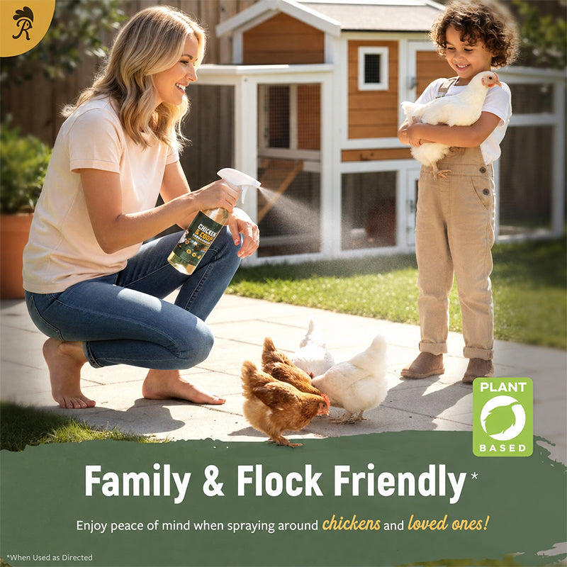 Spray detergente naturale per pollai