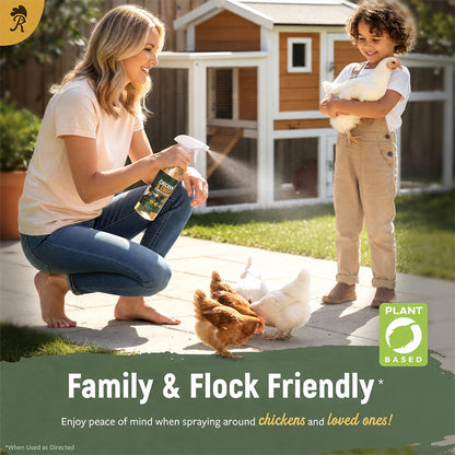 Spray detergente naturale per pollai