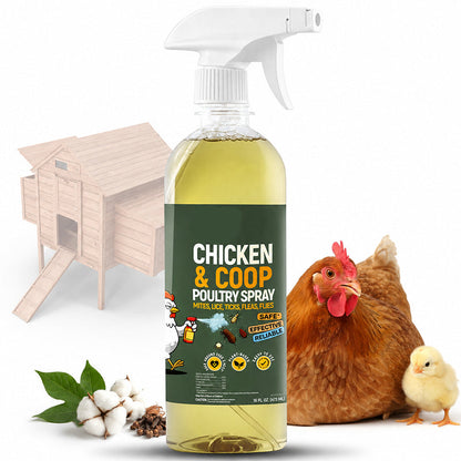 Spray detergente naturale per pollai