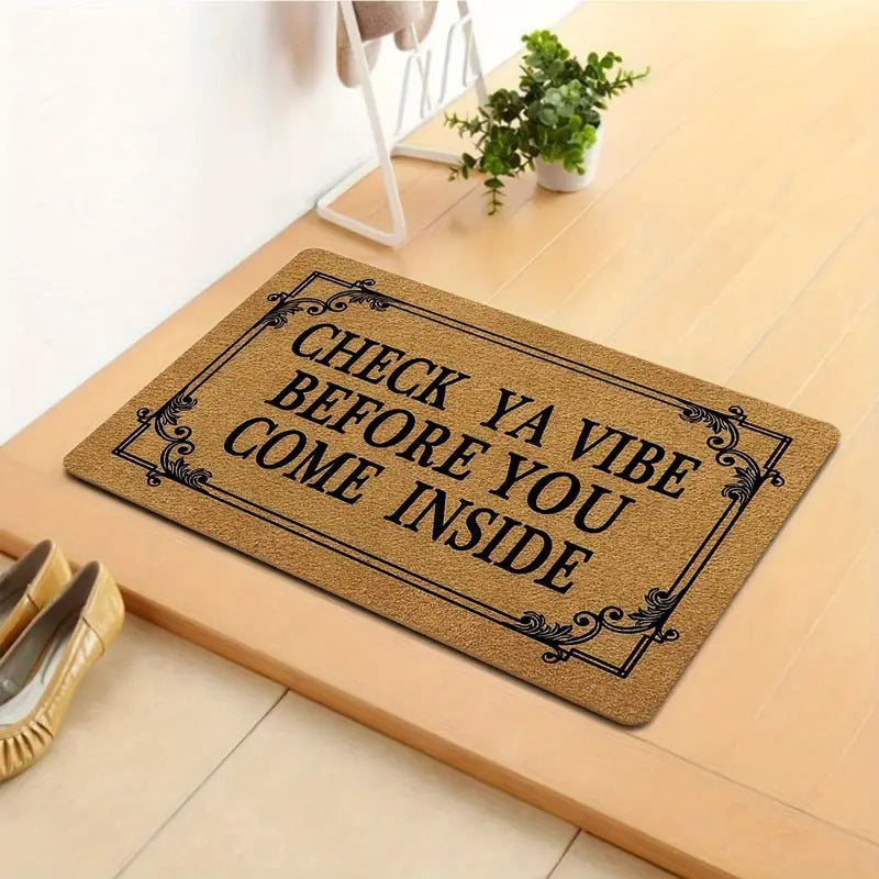 🎉 OFFERTA A TEMPO LIMITATO -50%! 😂 Zerbino di benvenuto con stampa testo divertente – Design umoristico, fibre resistenti e retro antiscivolo per uso in tutte le stagioni 🚪