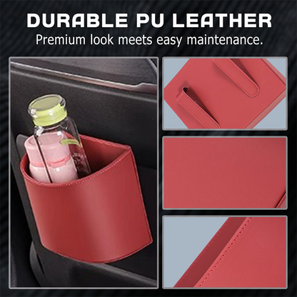Portabicchieri universale in pelle PU per portiera auto