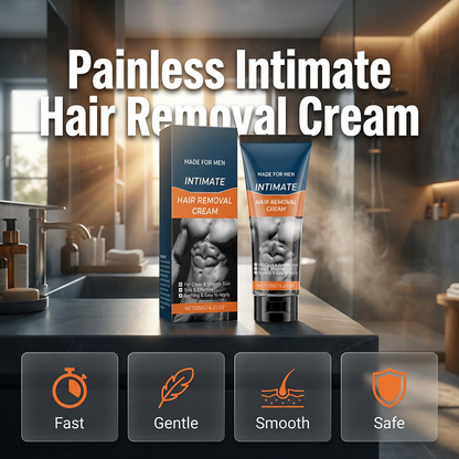 🛒🧖 Crema depilatoria per uomo – Formula delicata per zone intime – Perfetta per una depilazione senza stress. Ordina ora!