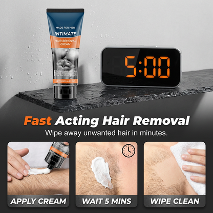 🛒🧖 Crema depilatoria per uomo – Formula delicata per zone intime – Perfetta per una depilazione senza stress. Ordina ora!