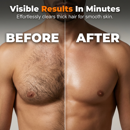 🛒🧖 Crema depilatoria per uomo – Formula delicata per zone intime – Perfetta per una depilazione senza stress. Ordina ora!