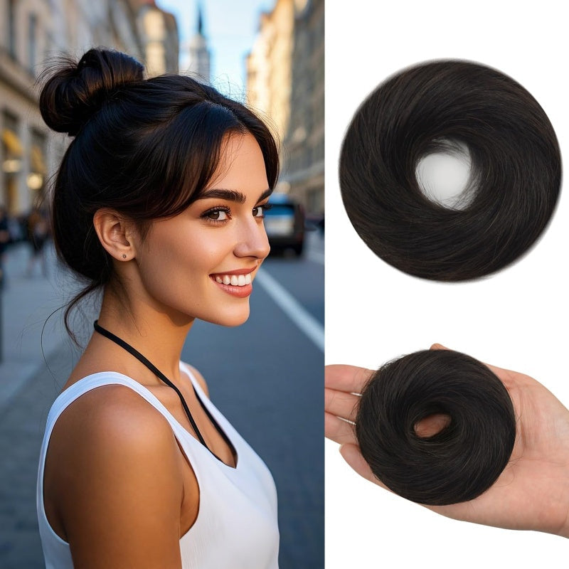 🎀 Extension per Chignon con Elastico – Ingrandisce il Chignon & Aggiunge Volume in Secondi | Effetto Naturale | Senza Clip | Fibra Sintetica | 7 Tonalità ✨