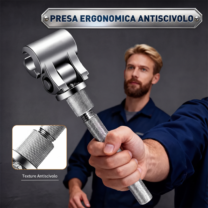 🔧 Chiave Universale Regolabile per Cerniere di Porte 🚶✨ - Acciaio Inox | Impugnatura Ergonomica | Facile da Usare | 19.5cm | Manutenzione Casa |
