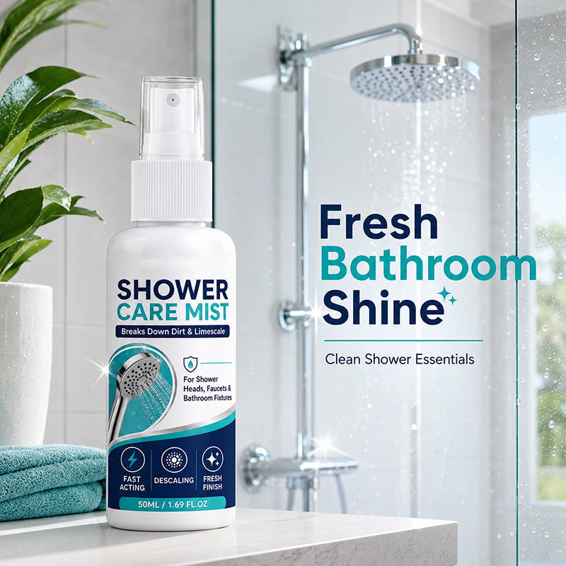 🚿 Spray Anticalcare ad Azione Rapida per Soffioni Doccia e Rubinetti – 50ml, Rimuove Depositi Minerali & Calcare – 1+1 Gratis ✨