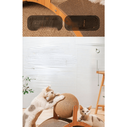 🐱🧶 Tiragraffi a Palla in Sisal Naturale | Palla Cava Rotante 🔄, Doppio Lato  & Base Stabile 🛡️ | Proteggi i Mobili 🛋️ | Taglia Media o Grande 📏