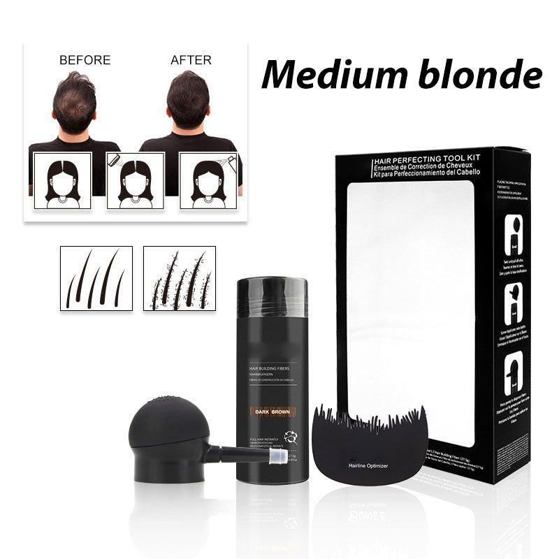 💇 Kit Fibre Capillari per Capelli Radi e Zone di Calvizie – 5 Colori, Resistente ad Acqua & Sudore, Risultato Naturale Immediato ✨