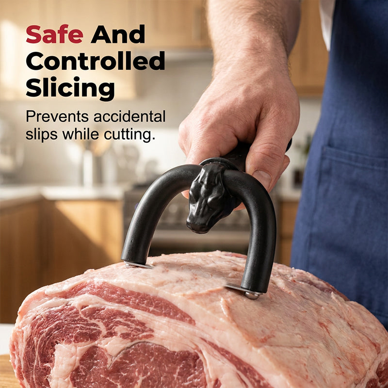 🥩 Raschietto Manuale per Grasso Carne – Lama in Acciaio Inox, Supporto a U, Impugnatura Ergonomica Antiscivolo, 18x8cm, 106g – Per Manzo, Maiale & Grigliate 🔪🍖