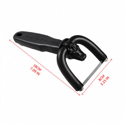 🥩 Raschietto Manuale per Grasso Carne – Lama in Acciaio Inox, Supporto a U, Impugnatura Ergonomica Antiscivolo, 18x8cm, 106g – Per Manzo, Maiale & Grigliate 🔪🍖