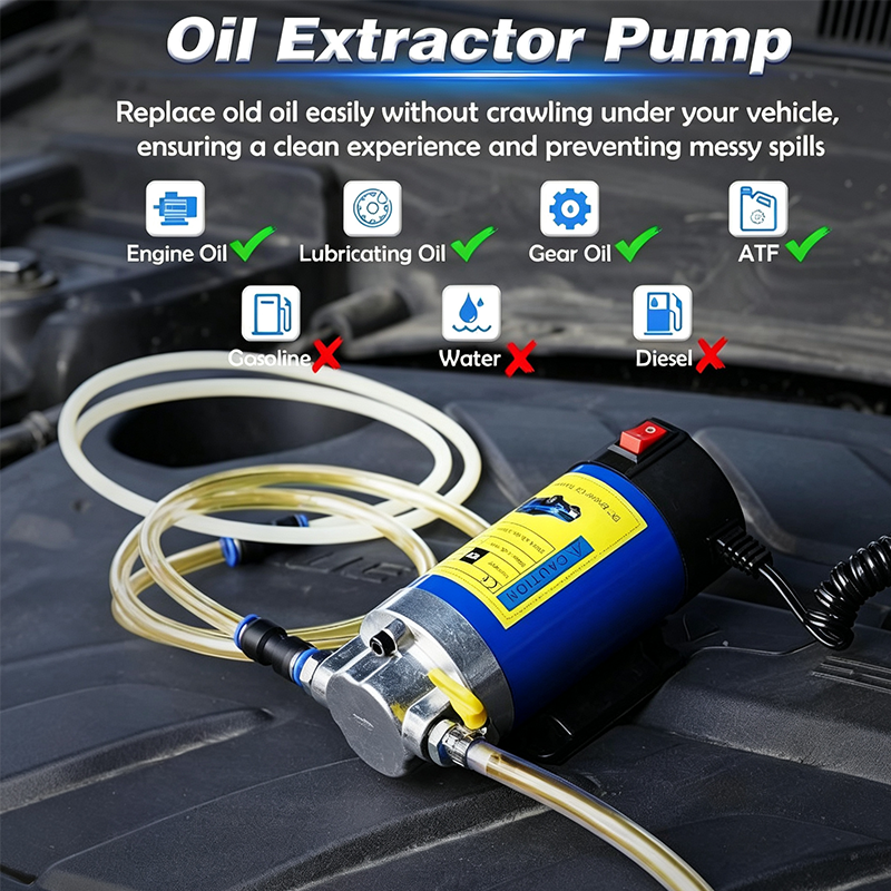 🛍️ Sconto del 50% – Pompa portatile 12 V per l'estrazione dell'olio motore e del cambio – con motore in rame, tubi flessibili e custodia inclusi 🔧