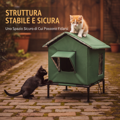 🔥 -50% Oggi: Casetta per Gatti da Esterno Sopraelevata – Tessuto Oxford impermeabile, rivestimento in alluminio termico, design pieghevole, ideale per tutte le stagioni.