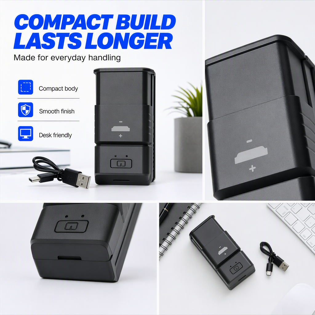 Caricabatterie portatile ricaricabile per batterie a bottone
