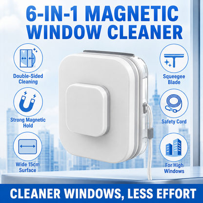 💥 50% DI SCONTO – Pulitore magnetico per finestre 6‑in‑1: doppia azione, totalmente sicuro, risultati perfetti fin dalla prima passata – acquistalo subito 🧲 🛒