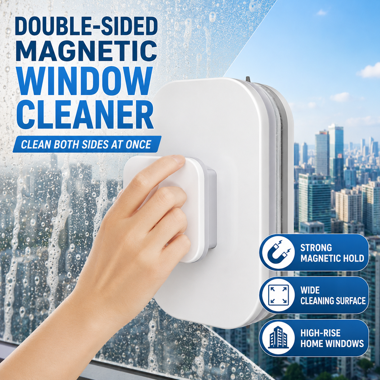 💥 50% DI SCONTO – Pulitore magnetico per finestre 6‑in‑1: doppia azione, totalmente sicuro, risultati perfetti fin dalla prima passata – acquistalo subito 🧲 🛒