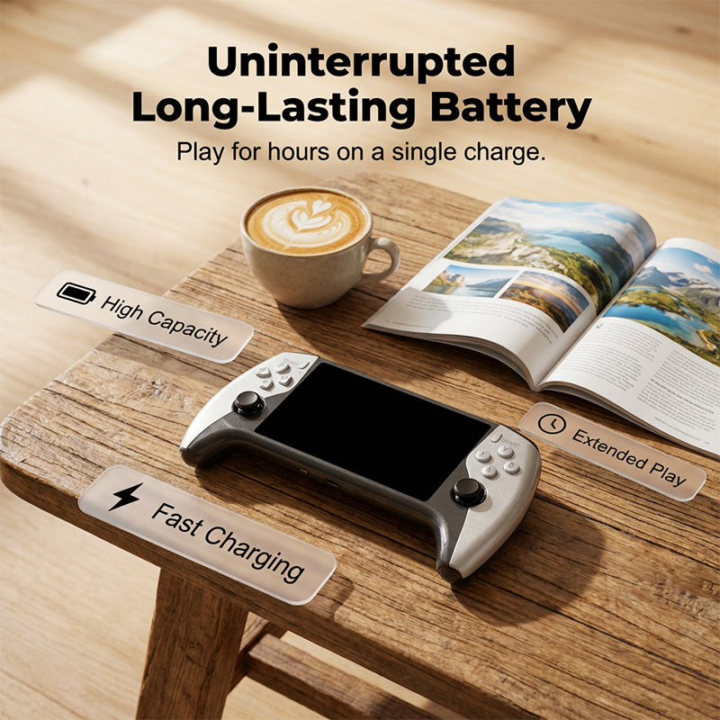 🎮🕹️ 50% DI SCONTO! Console portatile da gioco – Modalità battaglia per due giocatori, impugnatura ergonomica. Schermo HD da 5 pollici, batteria a lunga durata. Divertimento retrò ovunque tu sia! ✨🔋