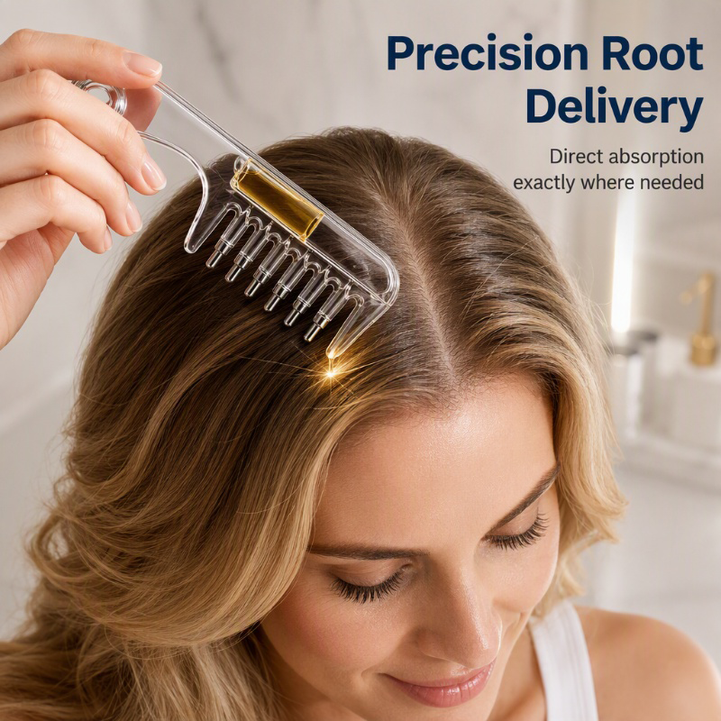🥳VENDITA CALDA🥳💞OLTRE 10.000 PEZZI VENDUTI! Pettine per Olio per Capelli. Rulli di precisione, erogazione uniforme e massaggio del cuoio capelluto. Nessuno spreco, nessun disordine – acquistalo subito! ✅