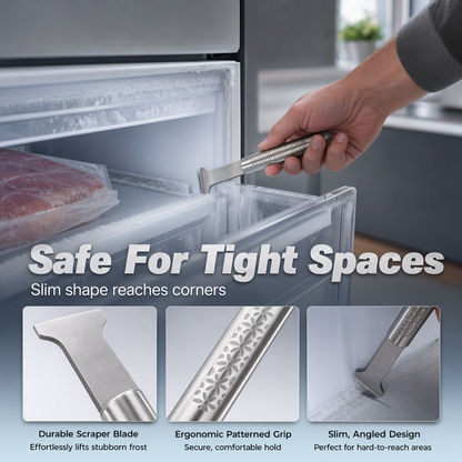 🎁Compra di più, risparmia di più🎁Gratta Ghiaccio in Acciaio Inox per Congelatore