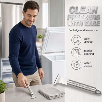 🎁Compra di più, risparmia di più🎁Gratta Ghiaccio in Acciaio Inox per Congelatore