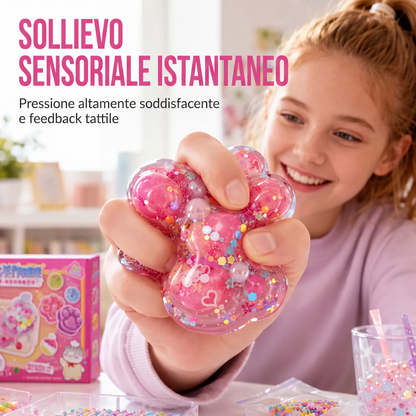 Kit Fai-da-Te di Giocattolo Squishy Ghiaccio Fritto con Design a Zampa di Gatto per Bambini