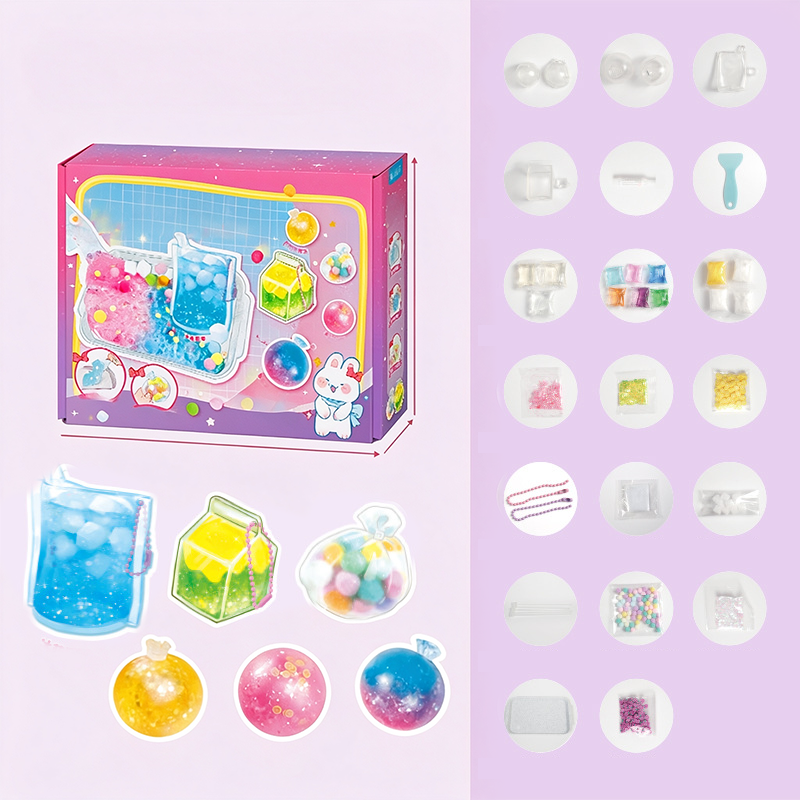 Kit Fai-da-Te di Giocattolo Squishy Ghiaccio Fritto con Design a Zampa di Gatto per Bambini