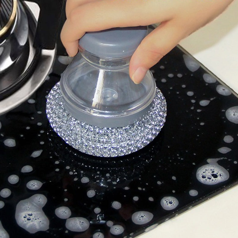 🥳 OFFERTA SPECIALE 🥳💞 Oltre 10.000 venduti! Spazzola lavapentole con dosatore di detersivo integrato, antigraffio ed ergonomica. Pulisci le pentole con facilità! ✅