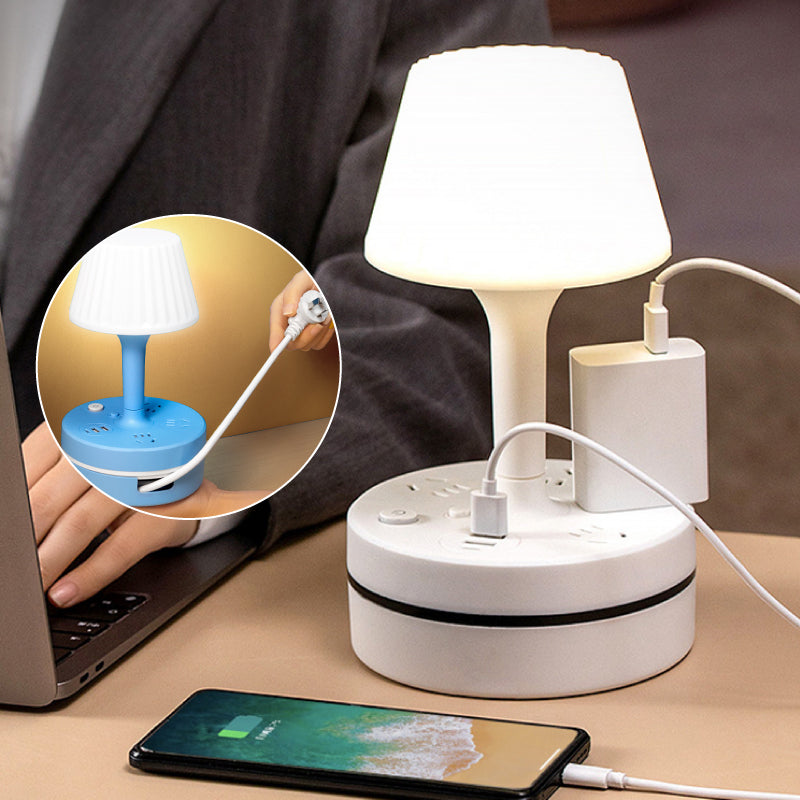 💡 Lampada da comodino con prese AC e porte USB