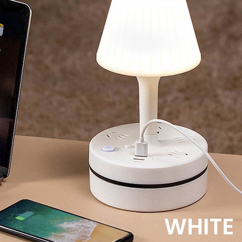 💡 Lampada da comodino con prese AC e porte USB