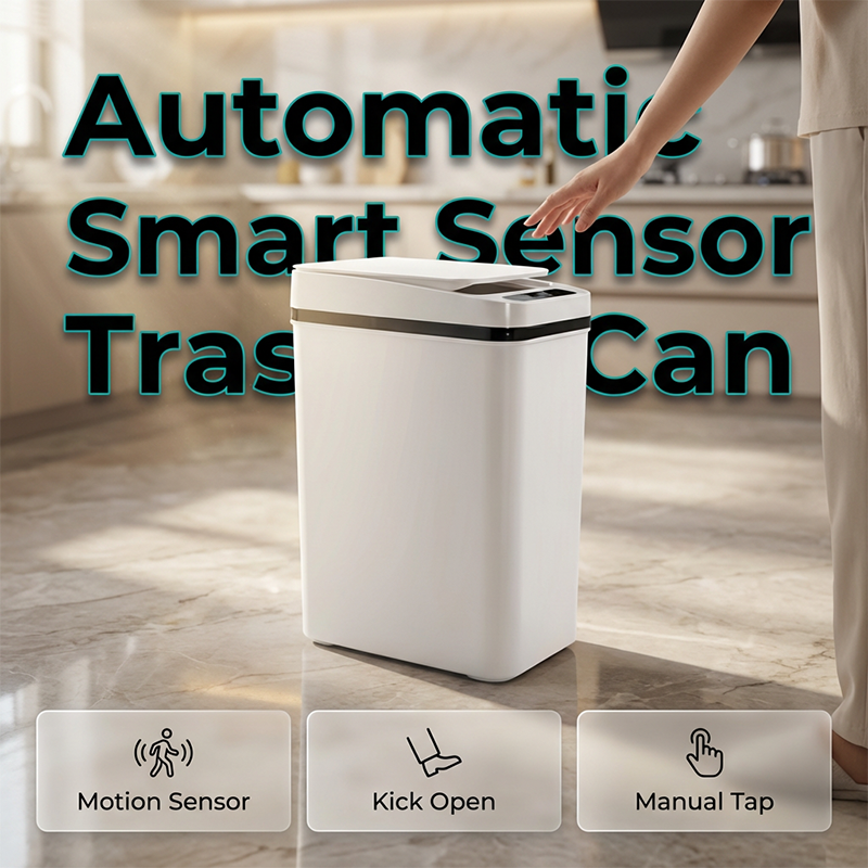 🗑️ Cestino intelligente Nine Stars da 49 L con sensore di movimento
