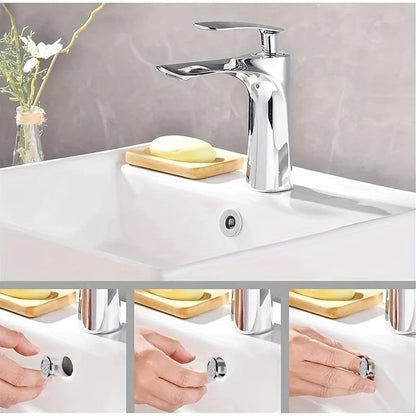 Copertura per Scarico Lavandino Bagno, 4 Pezzi Coperchio Rotondo per Scarico, Anello di Ricambio per Foro Troppo Pieno, Accessorio per Lavabo Cucina e Bagno, Articoli e Componenti per Bagno, Tappo per Scarico
