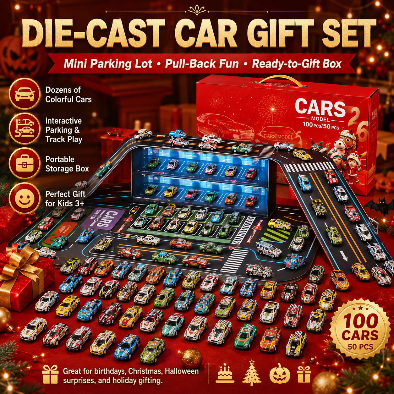 🔥 50% DI SCONTO 🚗 Set gioco garage auto pieghevole – parcheggia, gioca e riponi in pochi secondi ✨