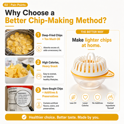 Set fai da te per preparare le patatine fritte nel microonde, completo di ciotola affettatrice.