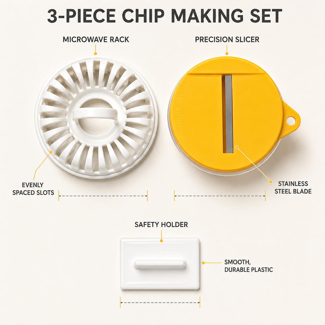 Set fai da te per preparare le patatine fritte nel microonde, completo di ciotola affettatrice.