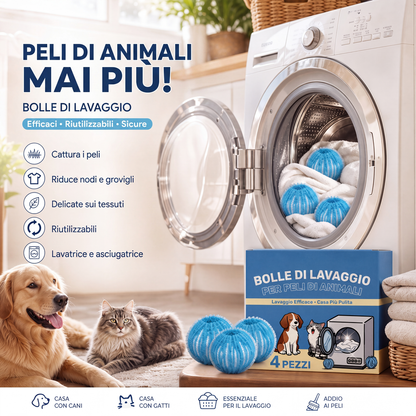 🔥Sconto del 50% ultimo giorno!🔥Sfere di lavaggio riutilizzabili per rimuovere i peli degli animali domestici