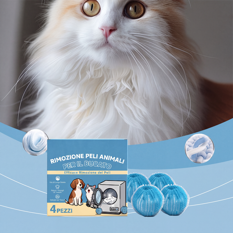 🔥Sconto del 50% ultimo giorno!🔥Sfere di lavaggio riutilizzabili per rimuovere i peli degli animali domestici