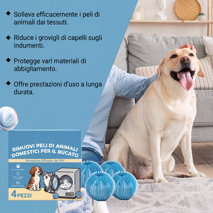 🔥Sconto del 50% ultimo giorno!🔥Sfere di lavaggio riutilizzabili per rimuovere i peli degli animali domestici